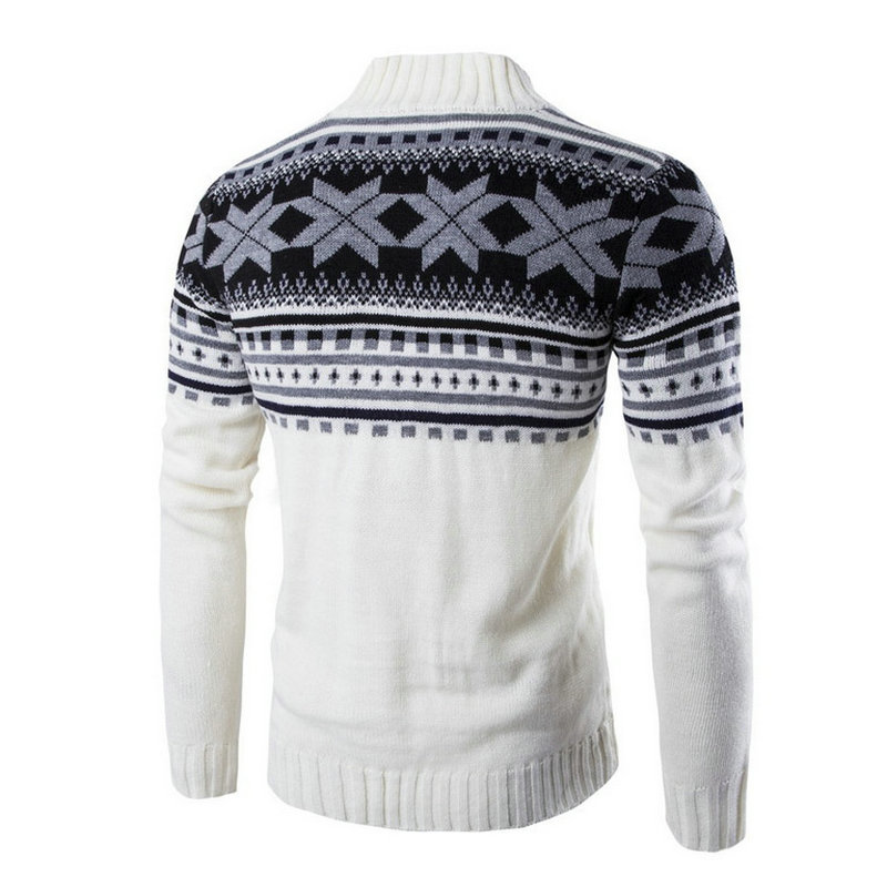Men's Cardigan Sweater Autumn Winter Warm Fashion Printed Coat DL11001 - Image 3