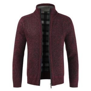 Alternative view of Men's Cardigan Long Sleeves Sweater Autumn Winter Warm Coat DL11006