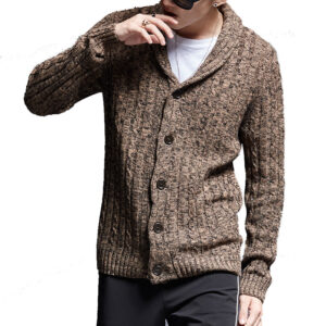 Alternative view of Men's Cardigan V Neck Sweater Autumn Fashion Buttons Coat DL11007