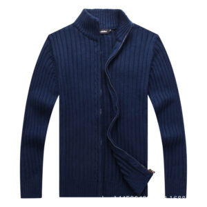 Alternative view of Men's Cardigan Rib Knitted Sweater Autumn Winter Warm Coat DL11008