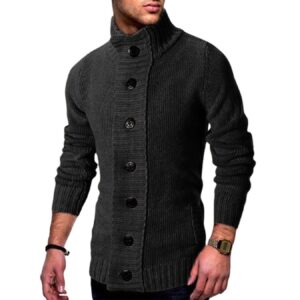 Alternative view of Men's Cardigan Sweater Autumn Winter Warm Fashion Printed Coat DL11011