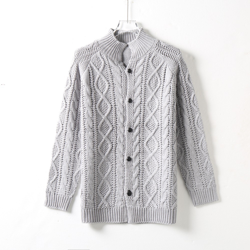 Men's Jacquard Cardigan Fashion Button Sweater Autumn Winter Coat DL11013 - Image 6