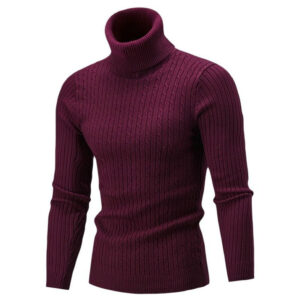 Alternative view of Winter Men's Turtleneck Sweater Slim Fit Casual Pullover DL12001