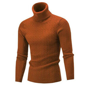 Alternative view of Men's Warm Sweater Long Sleeves Turtleneck Pullover DL12005