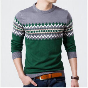 Fashion Casual Sweater O-Neck Slim Fit Men's Pullover DL12006