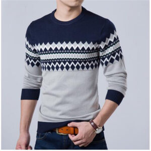 Alternative view of Fashion Casual Sweater O-Neck Slim Fit Men's Pullover DL12006