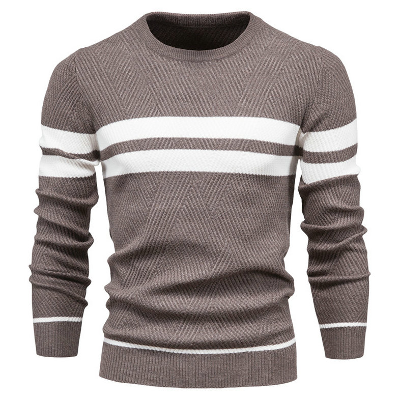 Men's Pullover O-neck Long Sleeve Warm Slim Sweater DL12008 - Image 4