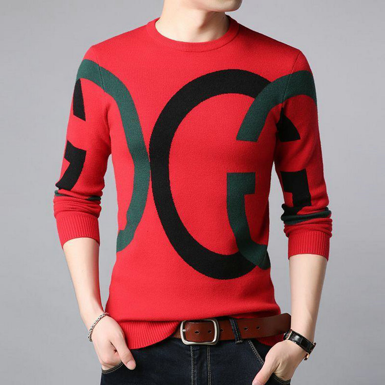 Knit Men's Sweater Thin Spring Sweater Loose Pullover DL12010 - Image 2