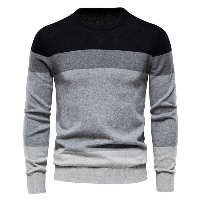 Men's Pullover Cotton Fashion Striped Knit Sweater DL12011 - Image 6