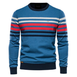 Fashion Men's Pullover Stripe Color Sweater DL12013
