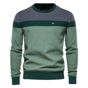 Fashion Men's Splicing Colors Pullover Warm Sweater DL12014