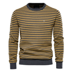 Alternative view of Fashion Men's Casual Pullover Stripe Pattern Sweater DL12015