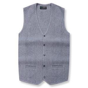 Men's Casual Wool Knit Sleeveless Vest Warm Elastic V-neck DL13003