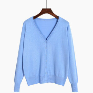 Alternative view of Women's Short Cardigan Loose Fit Thin Sweater DL21003