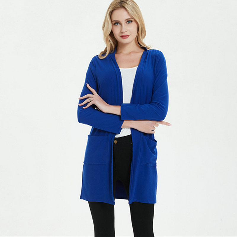 Women Long Sleeve Cardigan Knit Sweater with Pocket DL21004 - Image 3