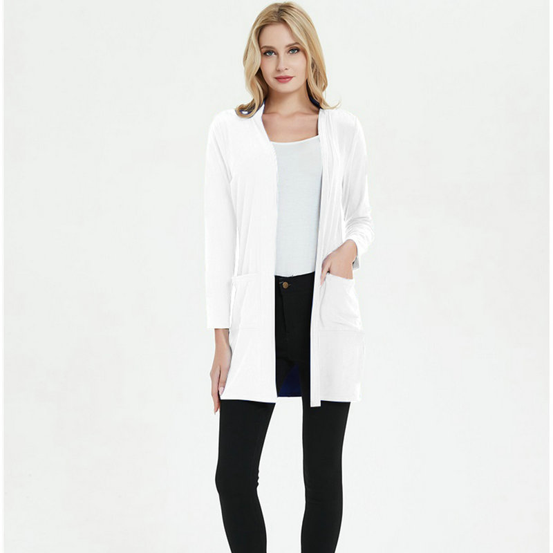 Women Long Sleeve Cardigan Knit Sweater with Pocket DL21004 - Image 6