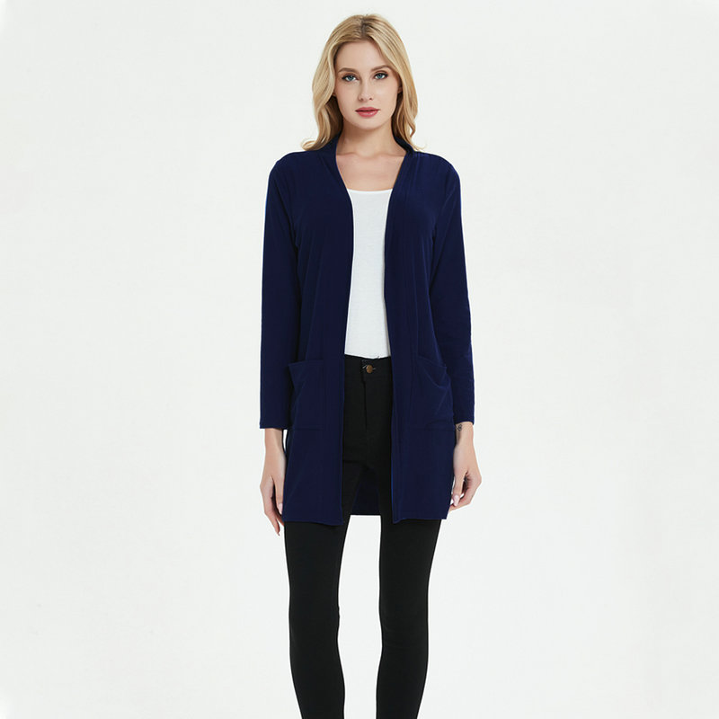 Women Long Sleeve Cardigan Knit Sweater with Pocket DL21004 - Image 8