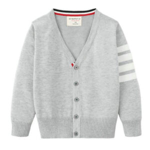 Alternative view of Boys Stripe Sweaters Toddler V-neck Knitwear Cardigan DL31006