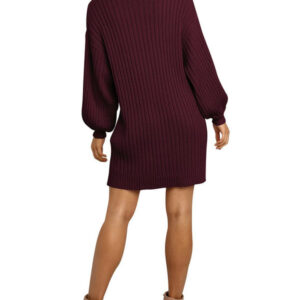 Alternative view of Women Turtleneck Long Sleeve Casual Loose Oversized Sweater Dress DL22006