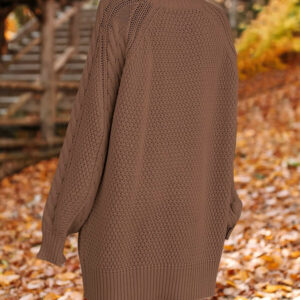 Alternative view of Women Crewneck Long Sleeve Oversized Knit Dress Short Sweater DL22009