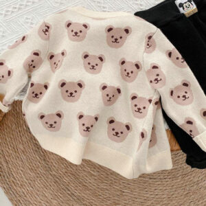 Alternative view of Autumn Toddler Girls Knitted Sweater Cartoon Bear Cardigan Outwear Jacket DL41003